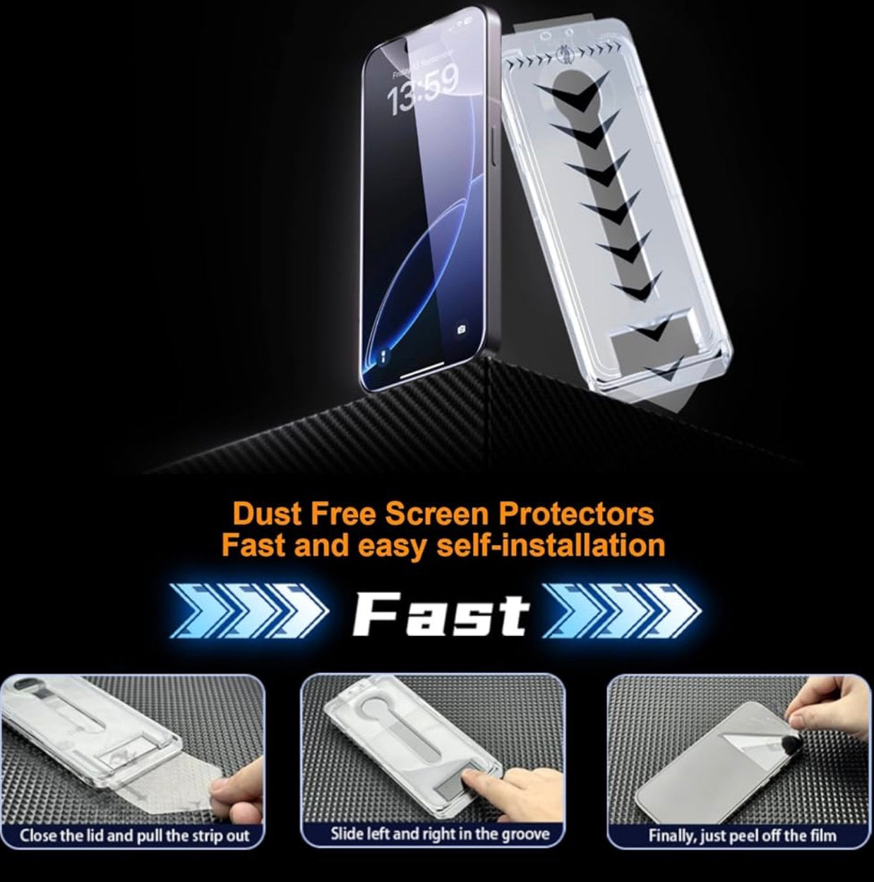 iPhone 11 Screen Protector - 9H Tempered Glass, Scratch Resistant, HD Clarity, Sensitive Touch, Anti-Fingerprint.