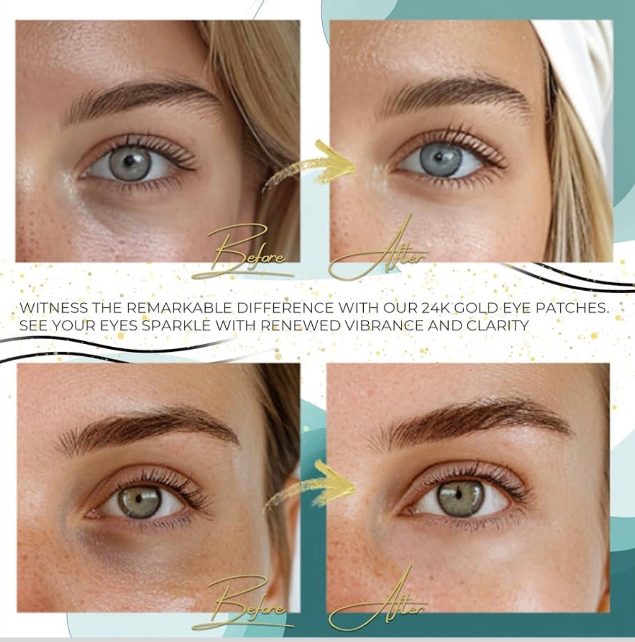 24K Gold Under Eye Patches.