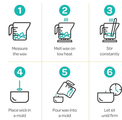 Soy Wax Candle Kit - 10 lb Wax Flakes with 100 Cotton Wicks and 2 Wick Holders - DIY Supplies for Crafting Candles, Tarts, and Scented Creations.