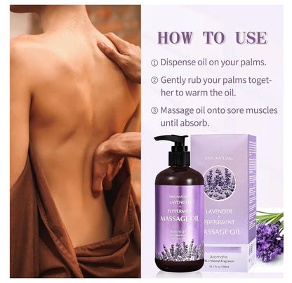 Lavender Massage Oil for Calming, Soothing and Relaxing