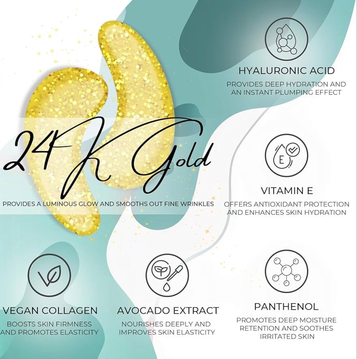 24K Gold Under Eye Patches.