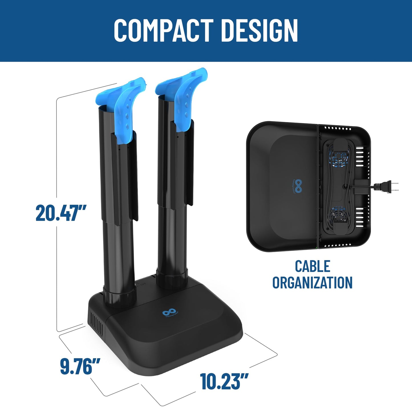 Everlasting Comfort Boot Dryer for Work Boots – Easy-to-Use, Silent & Energy-Efficient Boot Warmer and Shoe Dryer for Sneakers, Electric Fanless Convection Design to Reduce Odor (1 Pair)