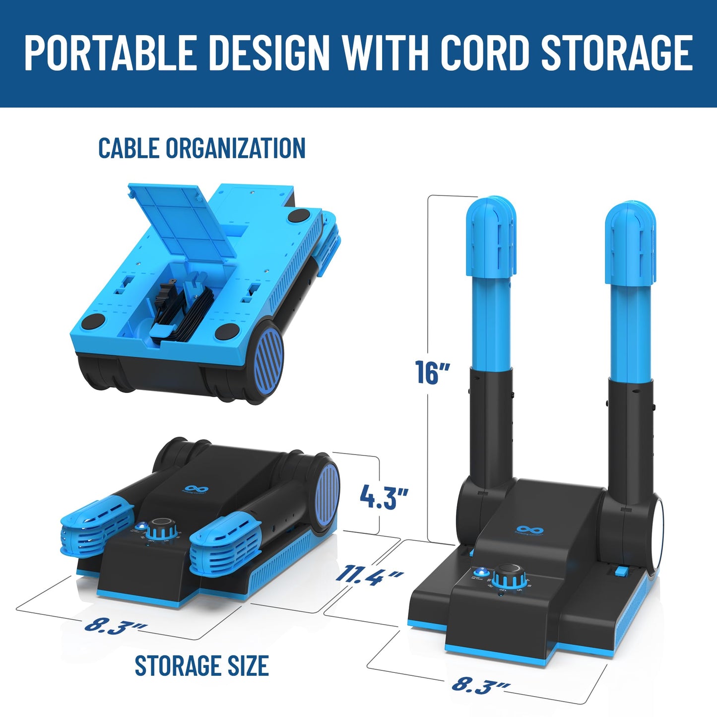 Everlasting Comfort Boot Dryer for Work Boots – Easy-to-Use, Silent & Energy-Efficient Boot Warmer and Shoe Dryer for Sneakers, Electric Fanless Convection Design to Reduce Odor (1 Pair)