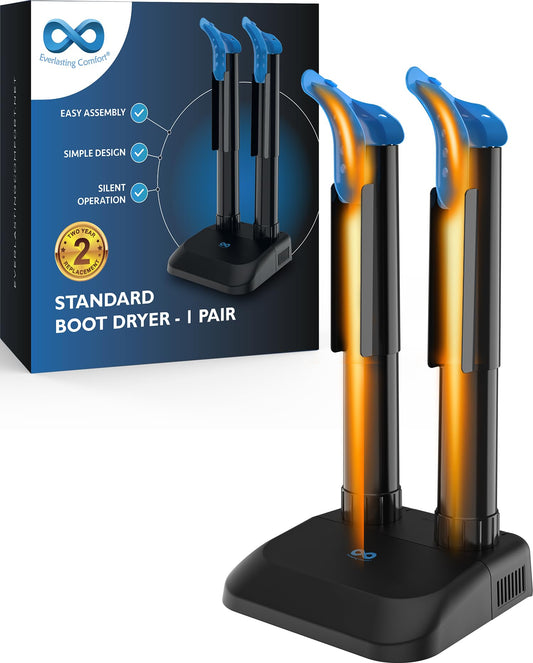 Everlasting Comfort Boot Dryer for Work Boots – Easy-to-Use, Silent & Energy-Efficient Boot Warmer and Shoe Dryer for Sneakers, Electric Fanless Convection Design to Reduce Odor (1 Pair)