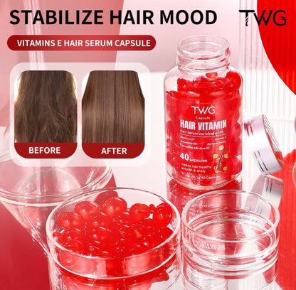 Hair Vitamin Avocado Oil Capsules with Vitamins A, E, & Pro B5.