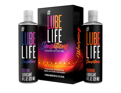 Sensations Pleasure Kit Water Based Cooling & Warming Personal Lubricant, for a Tingling and Invigorating Intimate Experience, Lube for Men, Women & Couples, 4Fl Oz (Pack of 2)