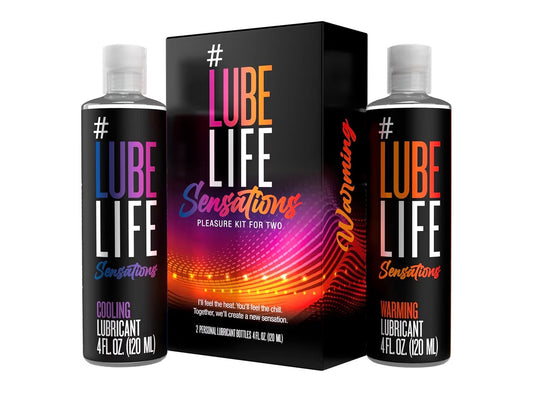 Sensations Pleasure Kit Water Based Cooling & Warming Personal Lubricant, for a Tingling and Invigorating Intimate Experience, Lube for Men, Women & Couples, 4Fl Oz (Pack of 2)