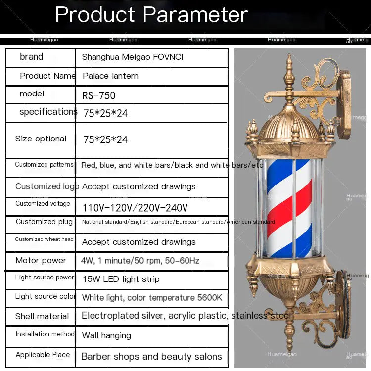 LED Barber Shop Wall Sign - Vintage Waterproof Light