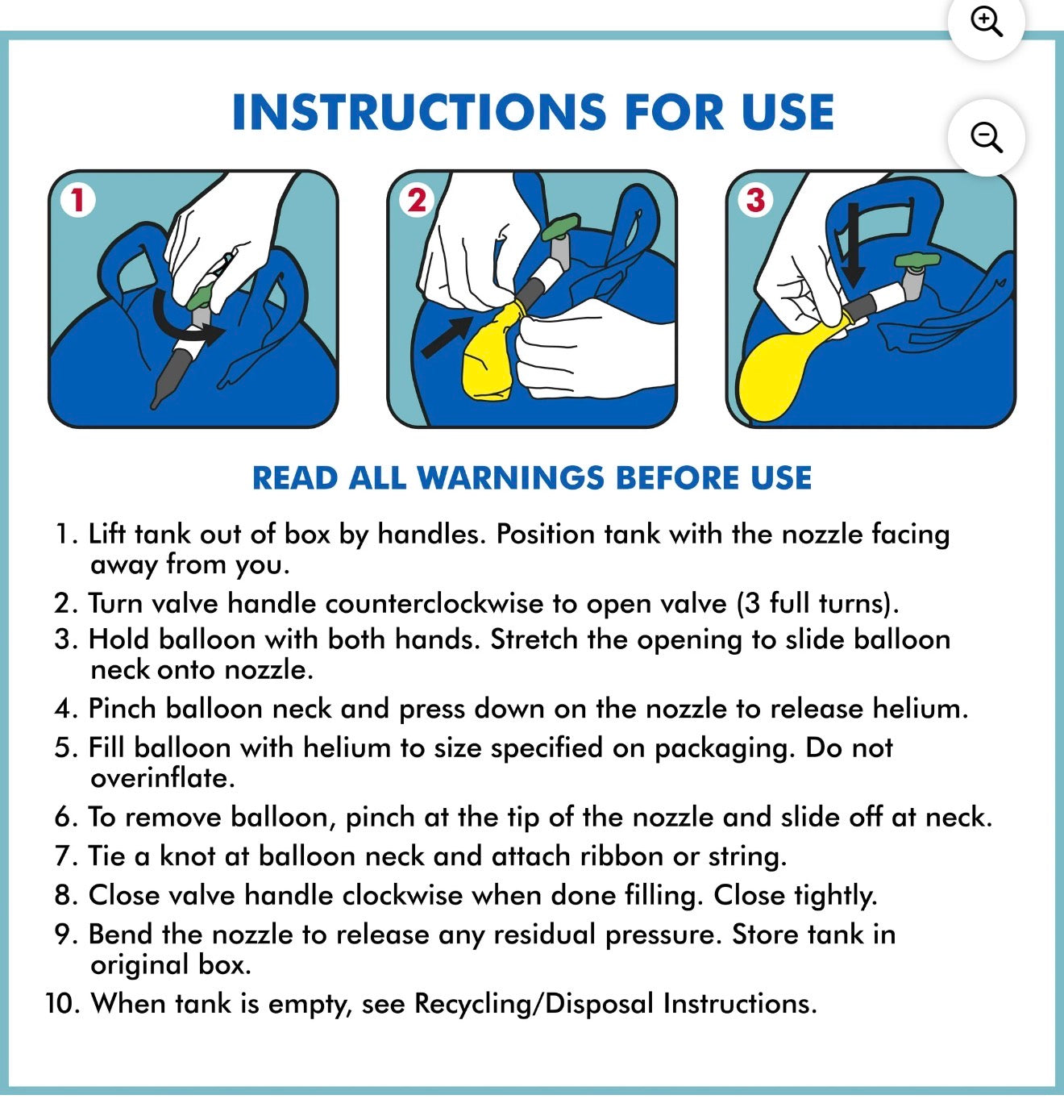 Helium Tank with 20 9" Latex Balloons & Ribbon