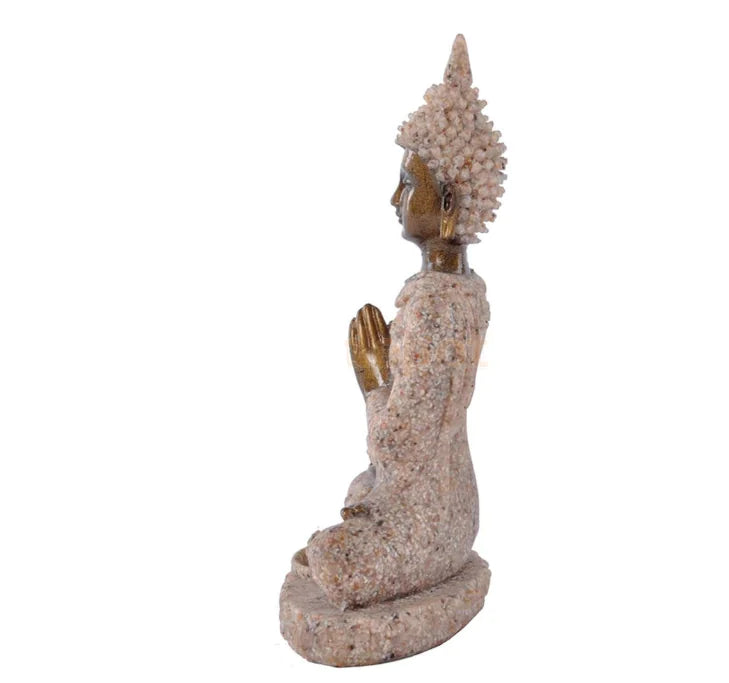 Sandstone Resin Buddha Figurine for Home Decor