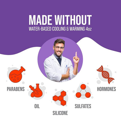 Sensations Pleasure Kit Water Based Cooling & Warming Personal Lubricant, for a Tingling and Invigorating Intimate Experience, Lube for Men, Women & Couples, 4Fl Oz (Pack of 2)