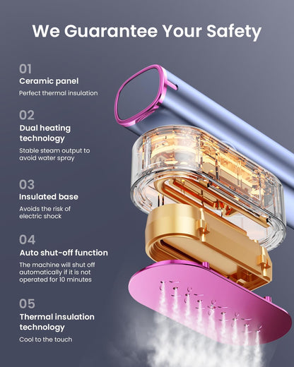 Travel steamer for clothes, portable steamer for clothes.