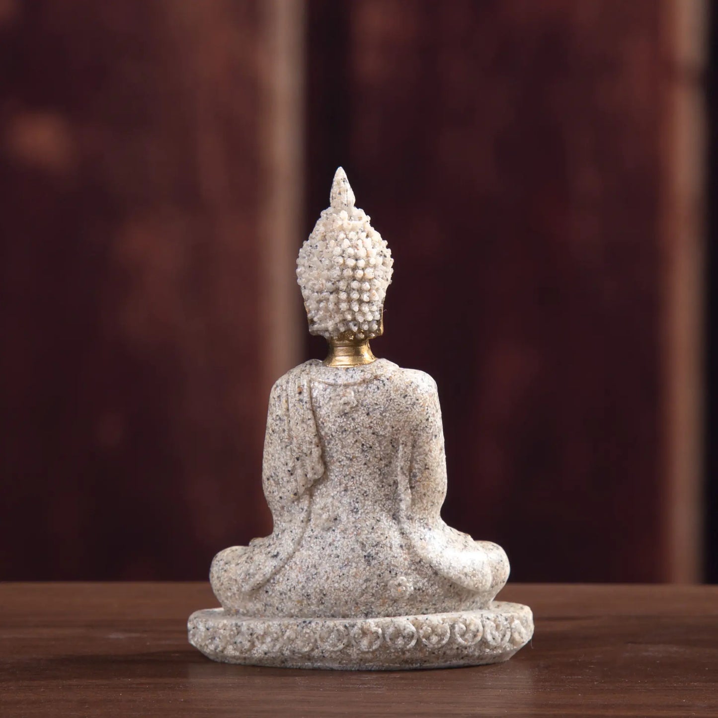 Sandstone Resin Buddha Figurine for Home Decor