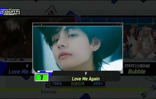 V's Solo Tracks 'Love Me Again' and 'Rainy Days' Dominate Billboard's Hot Trending Songs Chart